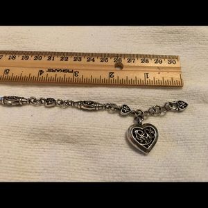 Brighton Silver Heart Charm bracelet